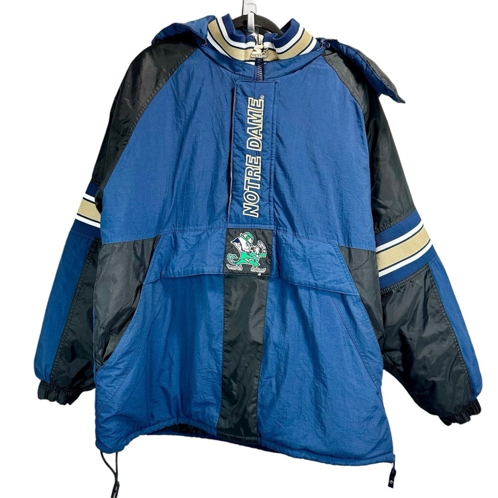 Vintage Starter Notre Dame Fighting Irish Hooded Jacket - Picture 2 of 11